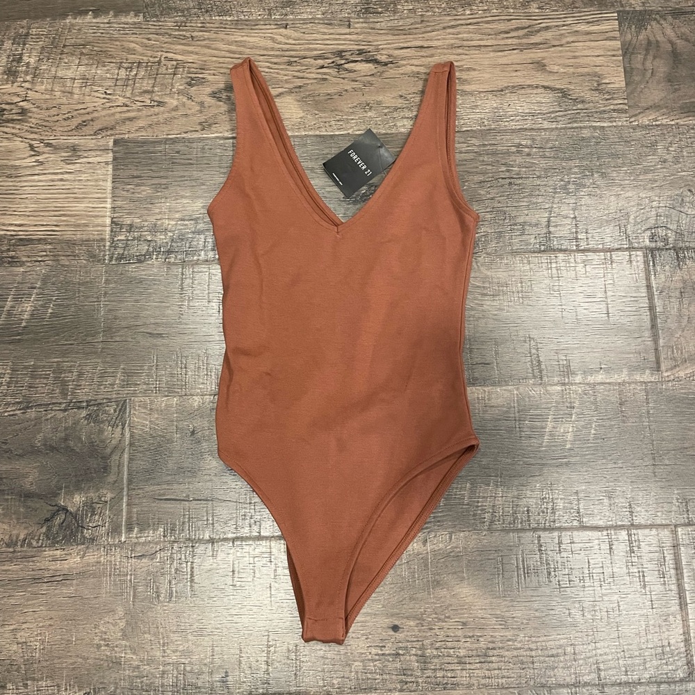 Forever 21 Cocoa Knit Bodysuit
